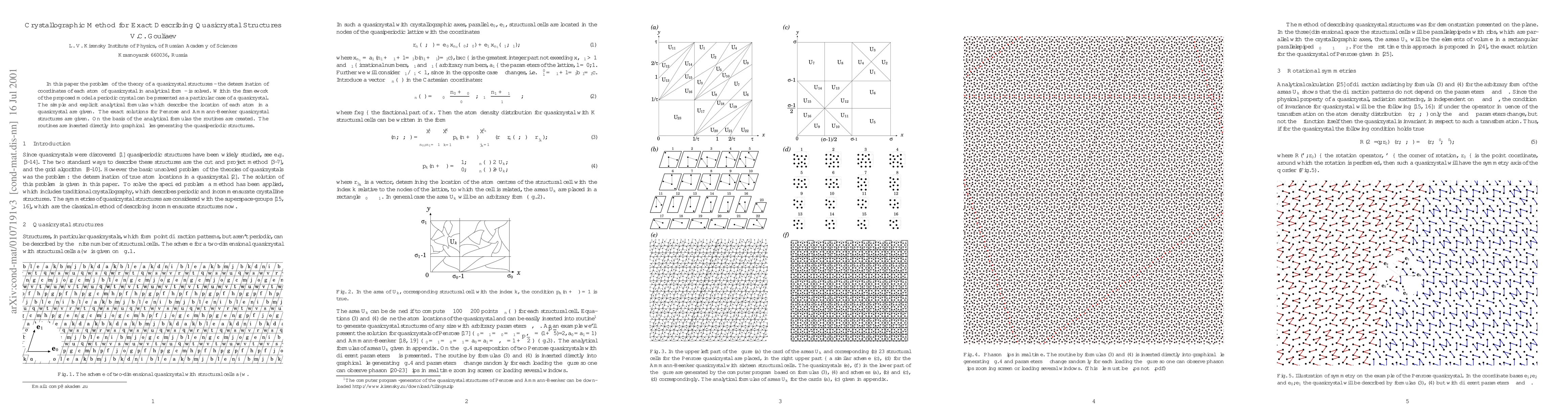 Thumbnail for Crystallographic Method for Exact Describing Quasicrystal Structures