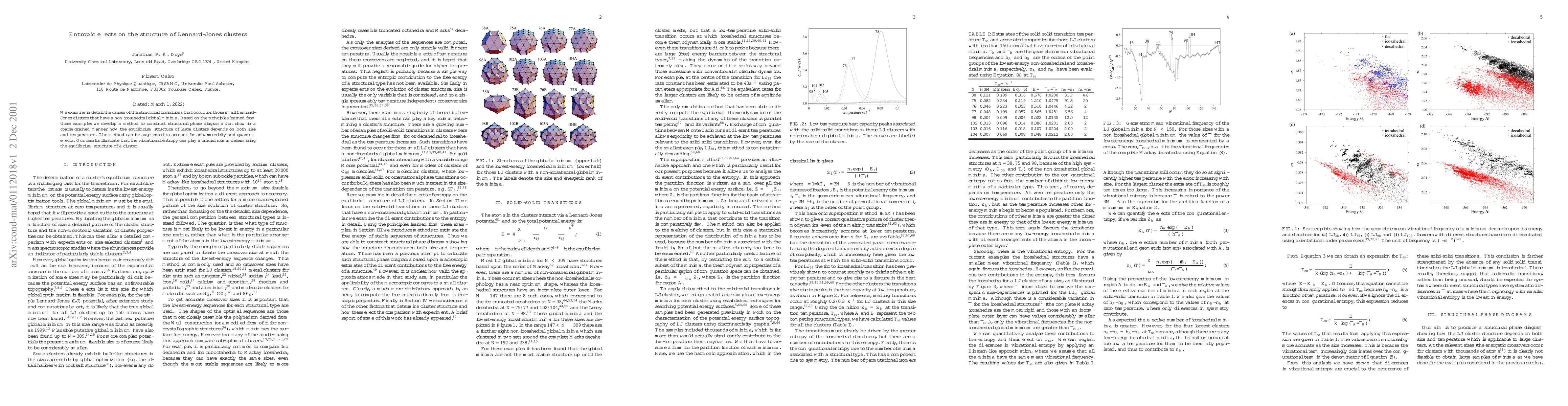 Thumbnail for Entropic effects on the structure of Lennard-Jones clusters
