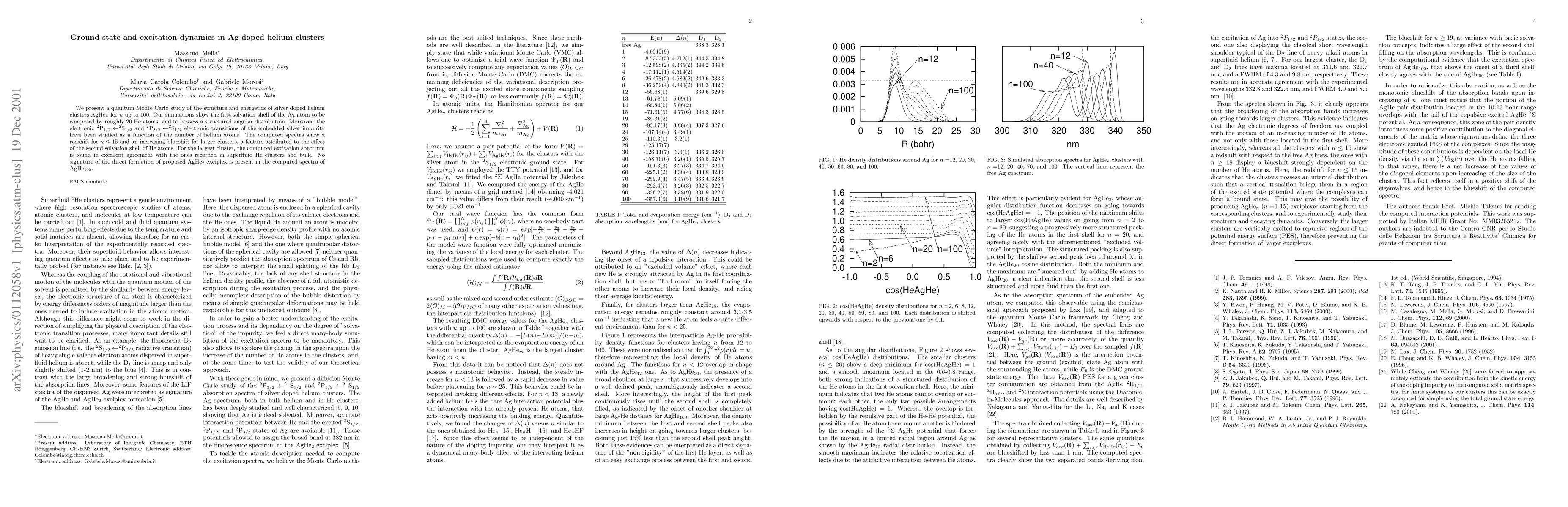 Thumbnail for Ground state and excitation dynamics in Ag doped helium clusters