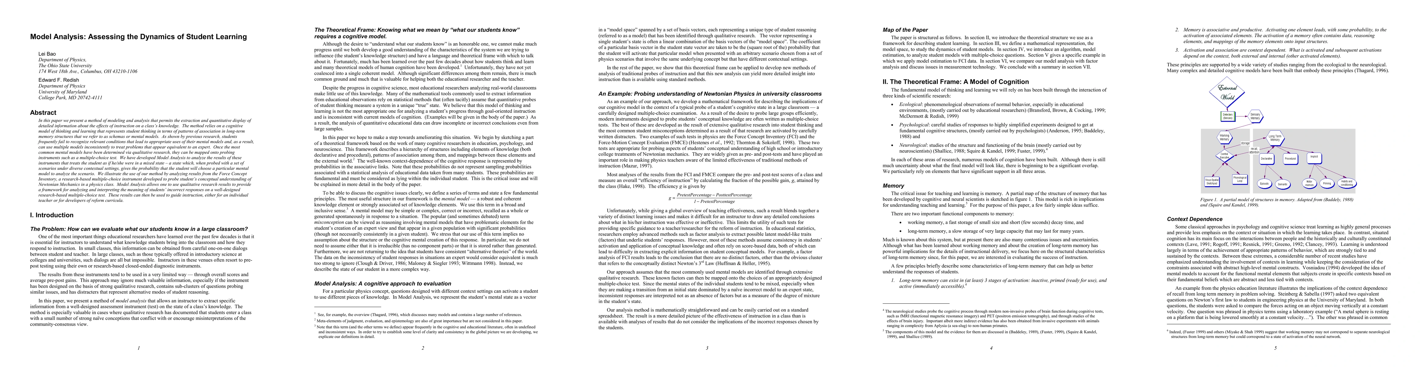 Thumbnail for Model Analysis: Assessing the dynamics of student learning