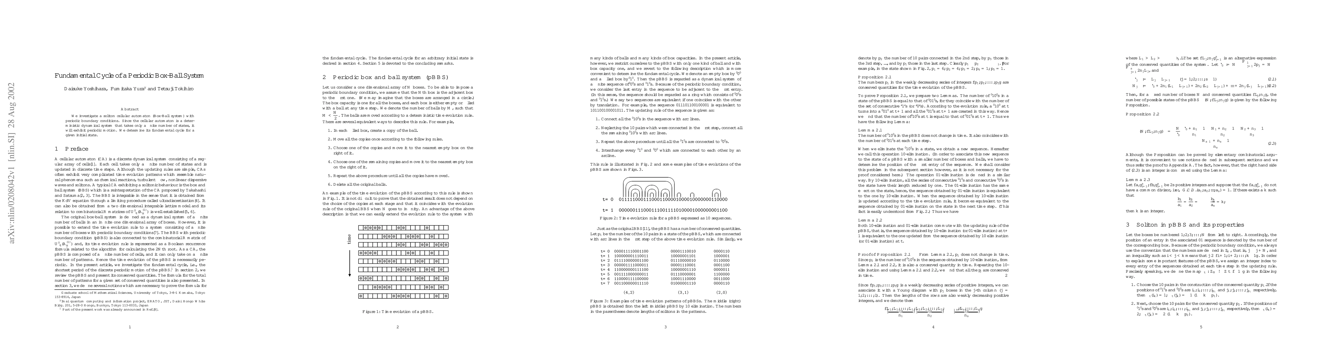 Thumbnail for Fundamental Cycle of a Periodic Box-Ball System