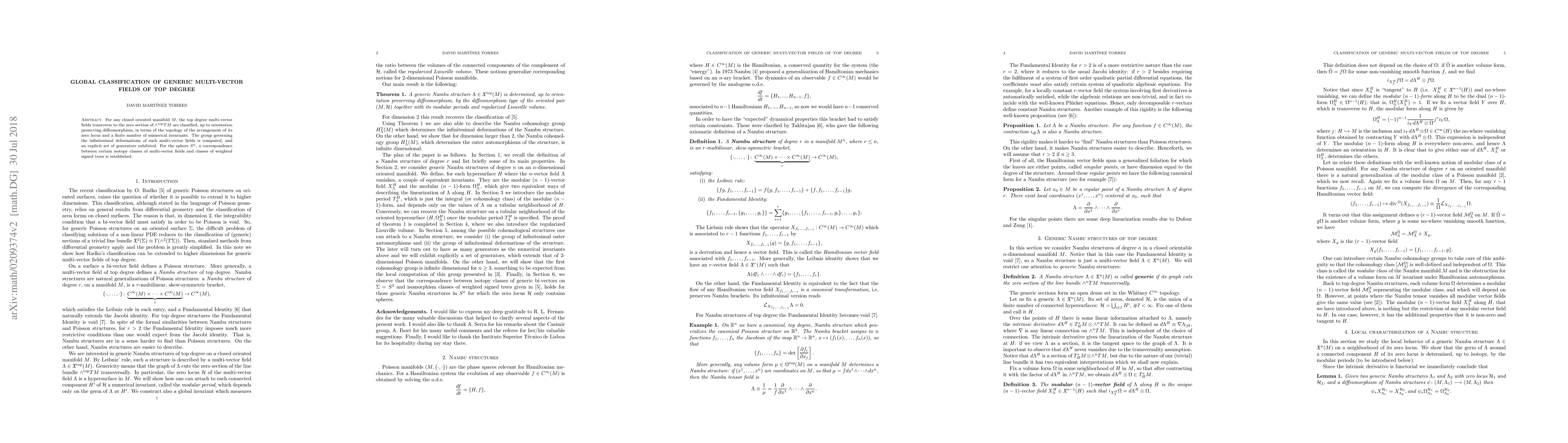 Thumbnail for Global classification of generic multi-vector fields of top degree