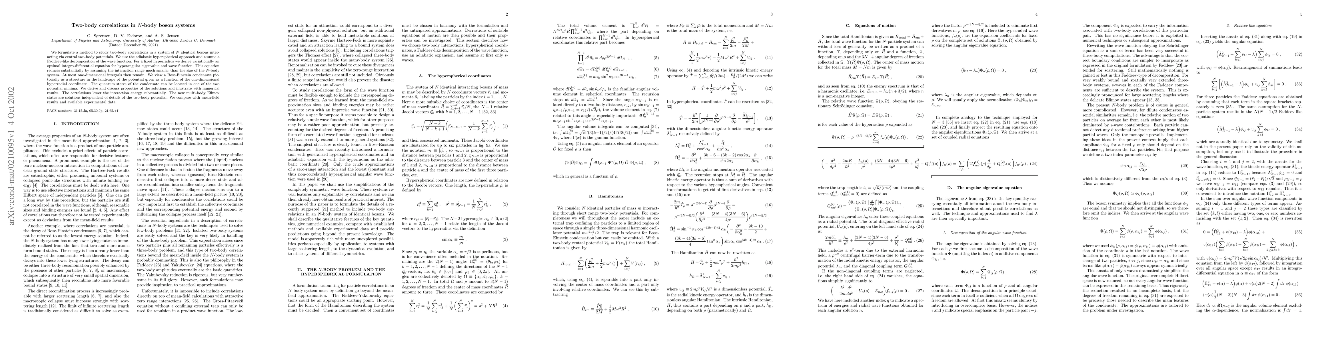 Thumbnail for Two-body correlations in N-body boson systems