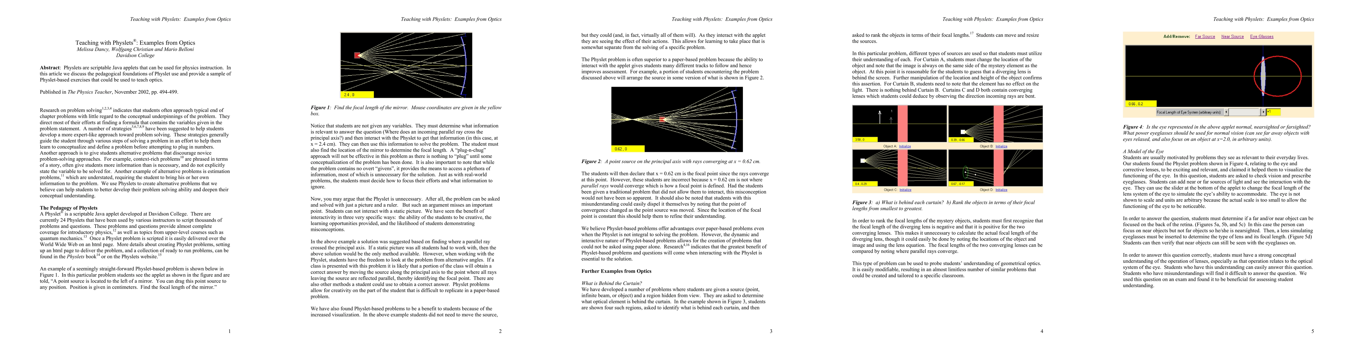 Thumbnail for Teaching with Physlets: Examples from Optics