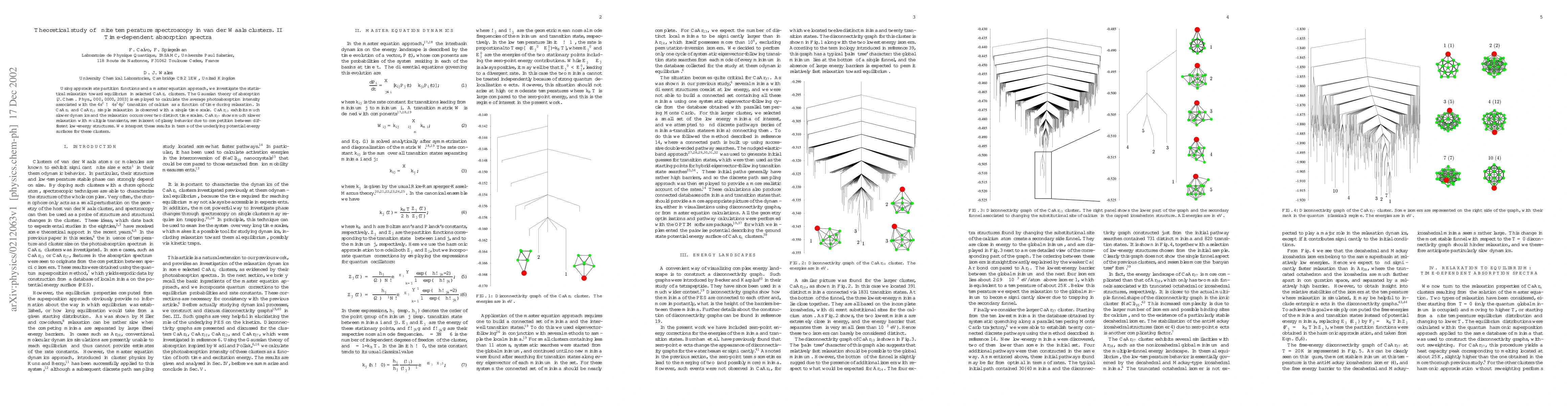Thumbnail for Theoretical study of finite temperature spectroscopy in van der Waals
  clusters. II Time-dependent absorption spectra