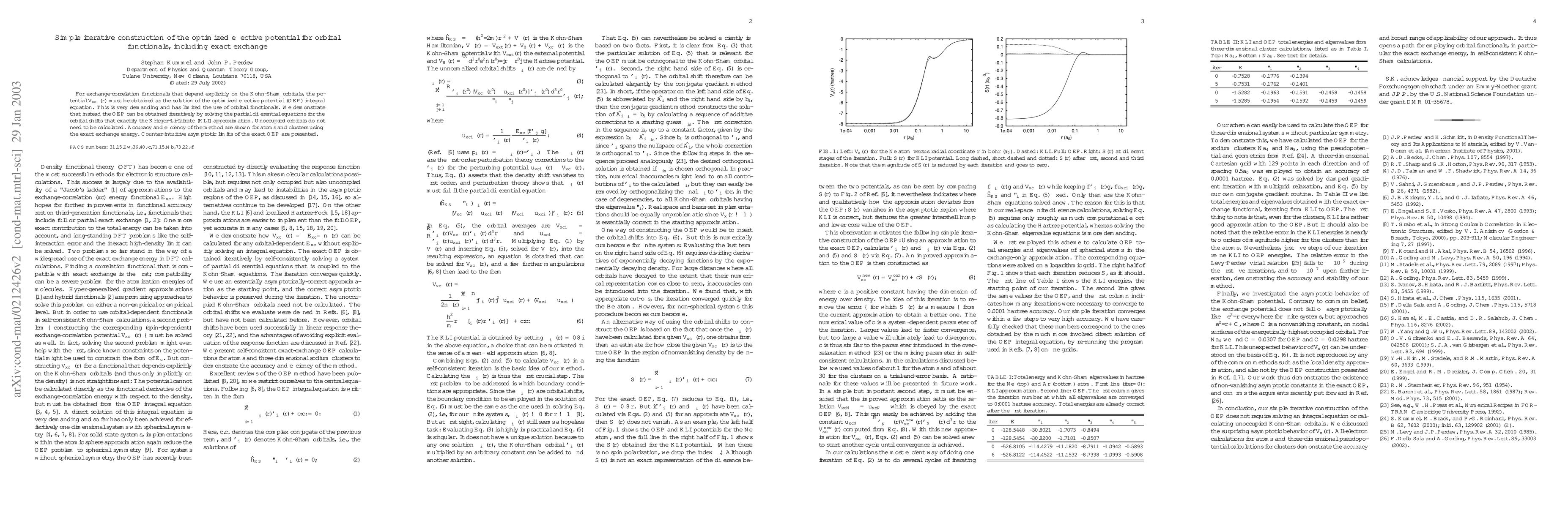 Thumbnail for Simple iterative construction of the optimized effective potential for
  orbital functionals, including exact exchange