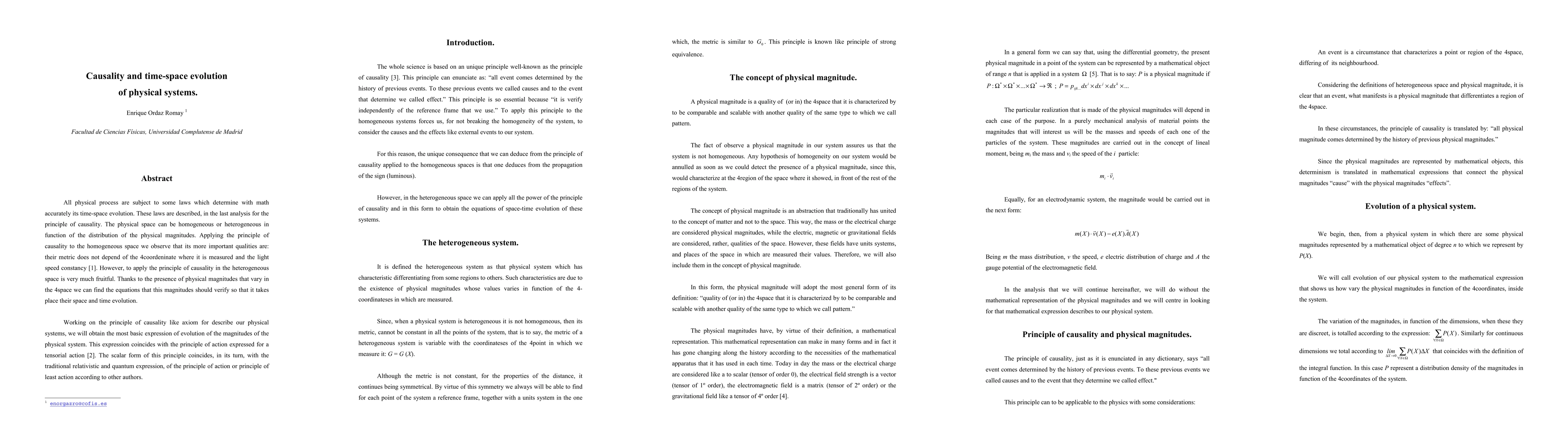 Thumbnail for Causality and time-space evolution of physical systems