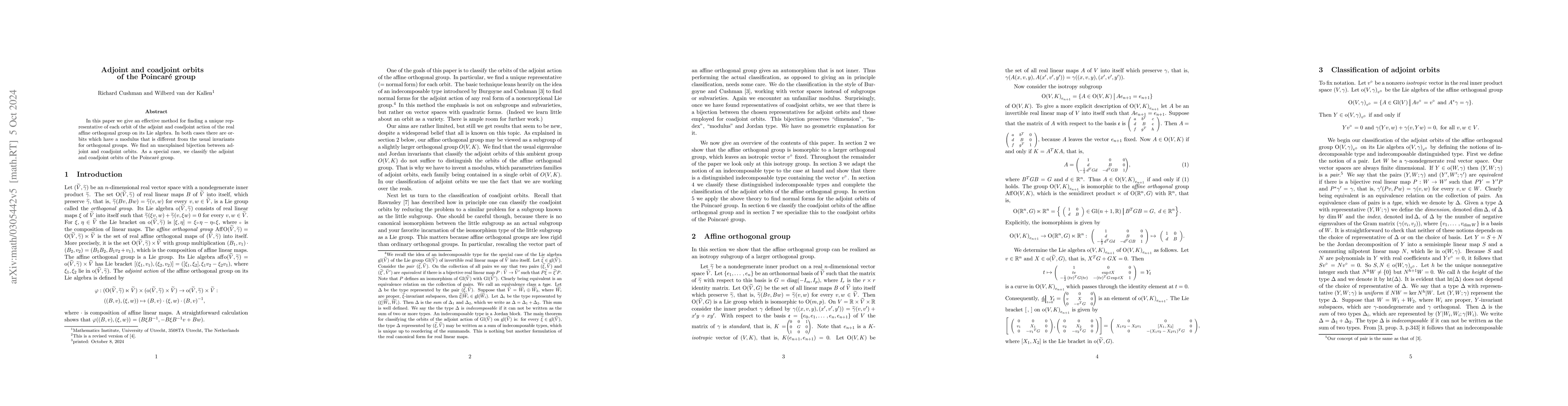 Thumbnail for Adjoint and coadjoint orbits of the Poincaré group