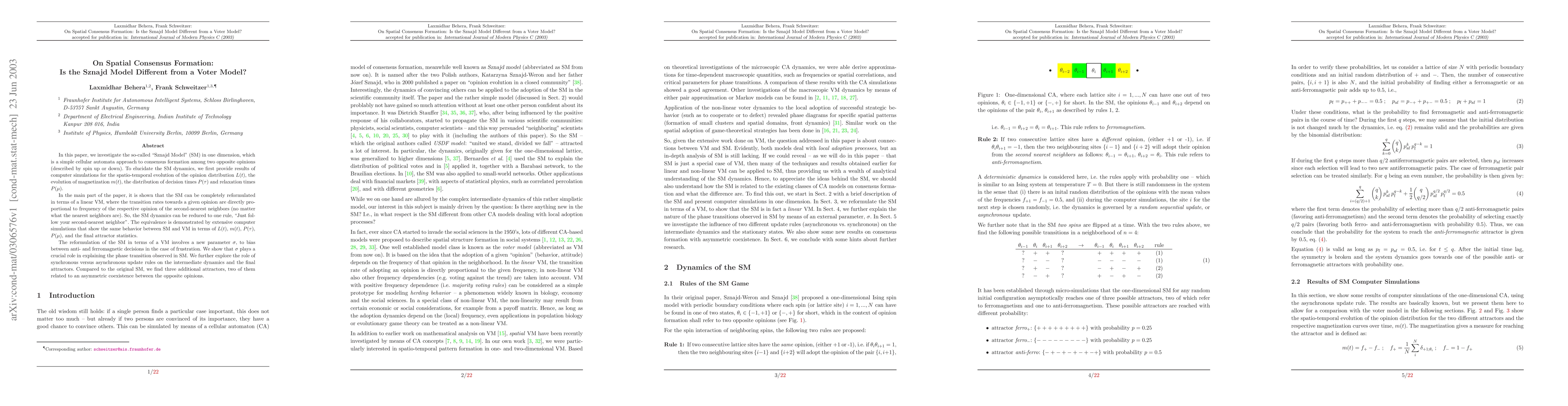 Thumbnail for On Spatial Consensus Formation: Is the Sznajd Model Different from a
  Voter Model?