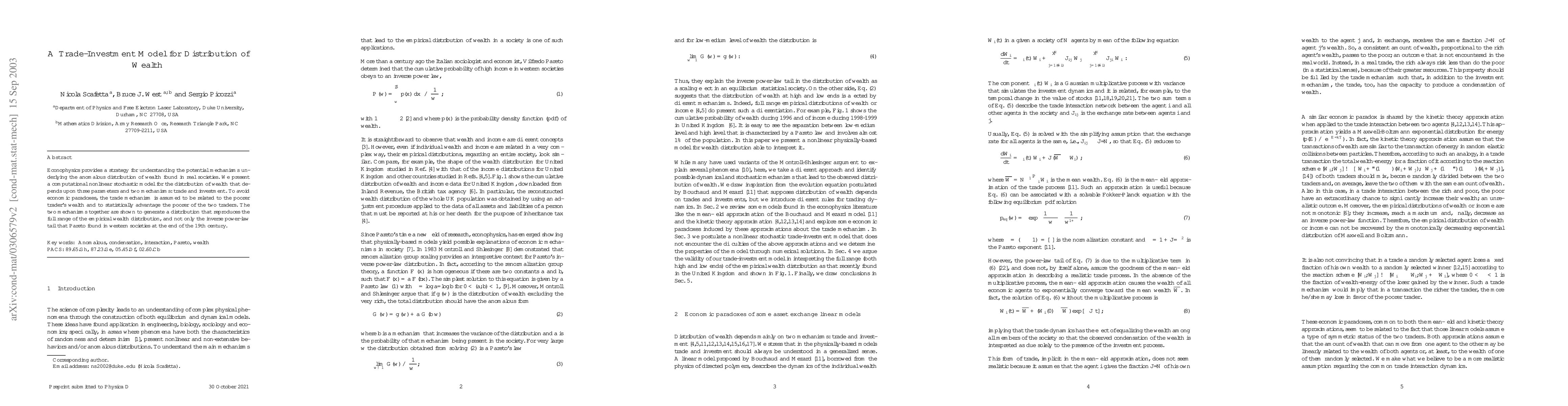 Thumbnail for A Trade-Investment Model for Distribution of Wealth