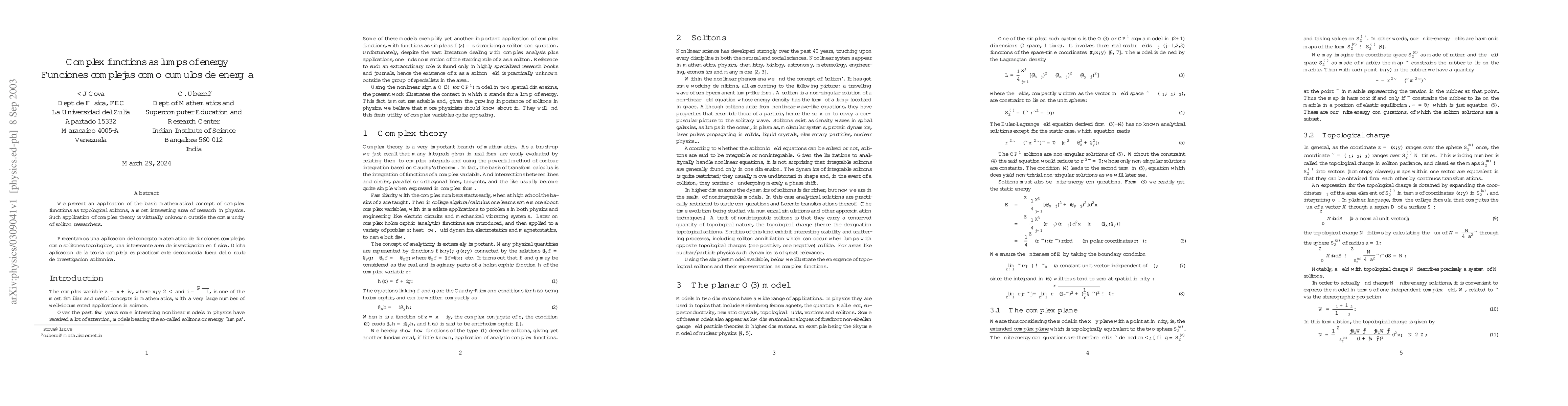 Thumbnail for Complex functions as lumps of energy