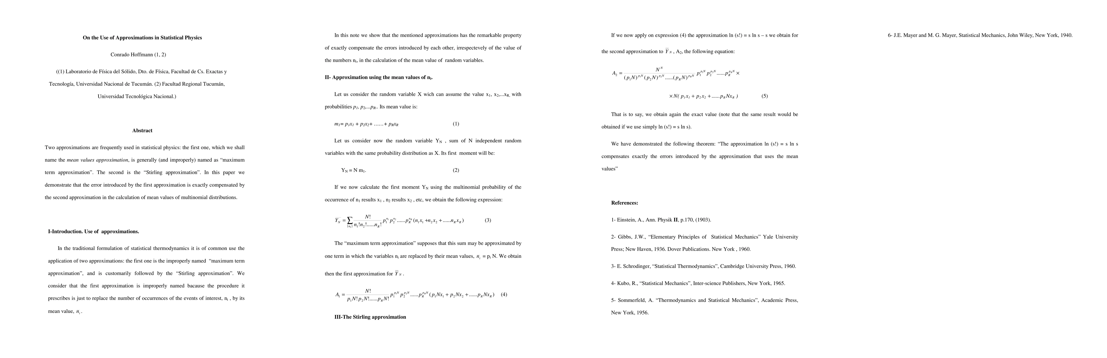 Thumbnail for On the Use of Approximations in Statistical Physics