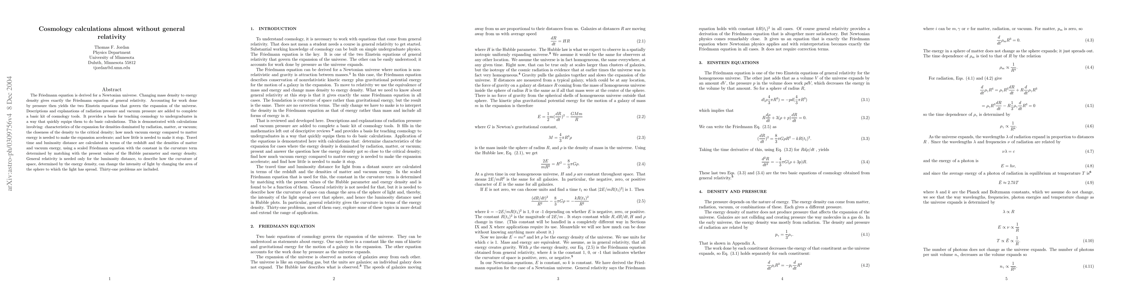 Thumbnail for Cosmology calculations almost without general relativity