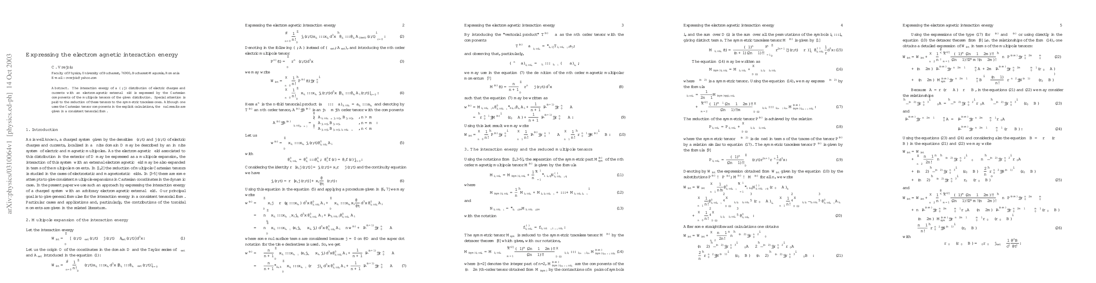 Thumbnail for Expressing the electromagnetic interaction energy