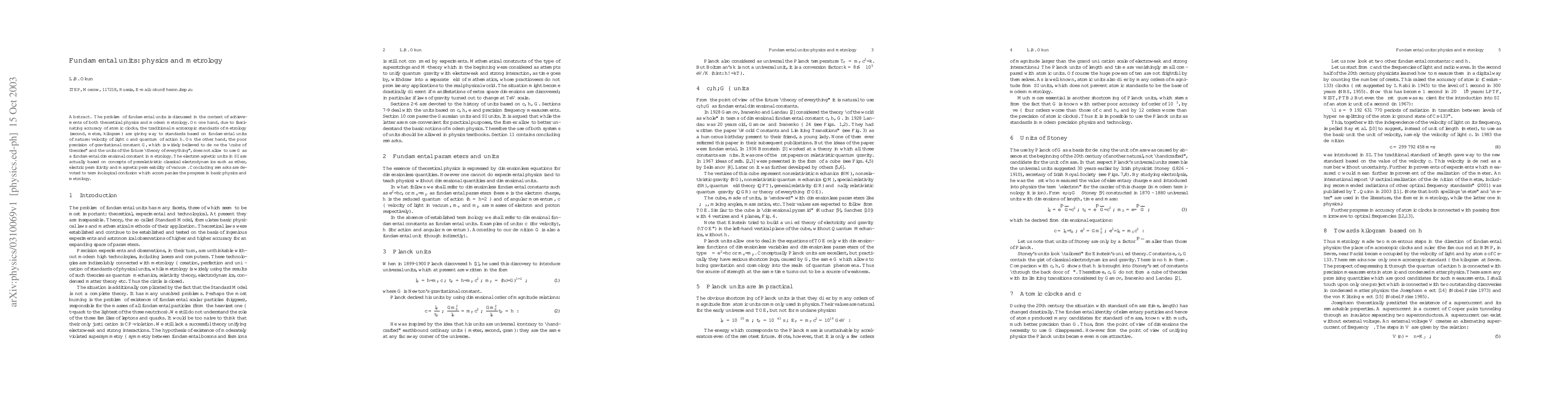 Thumbnail for Fundamental units: physics and metrology