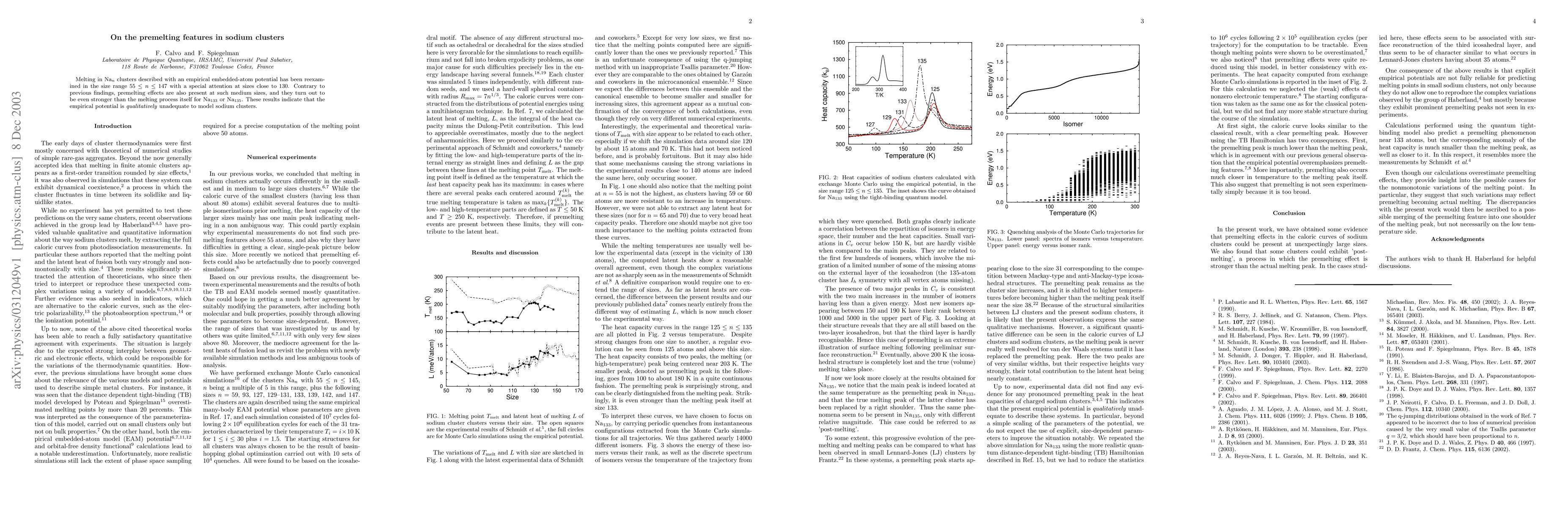 Thumbnail for On the premelting features in sodium clusters