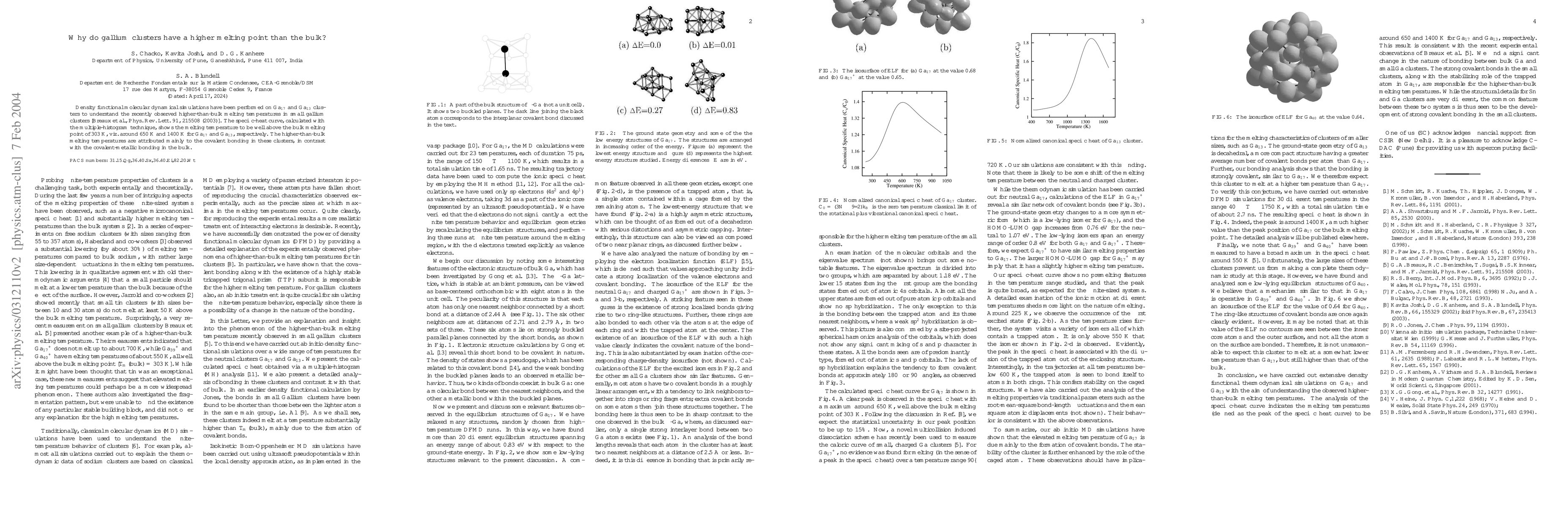 Thumbnail for Why do gallium clusters have a higher melting point than the bulk?