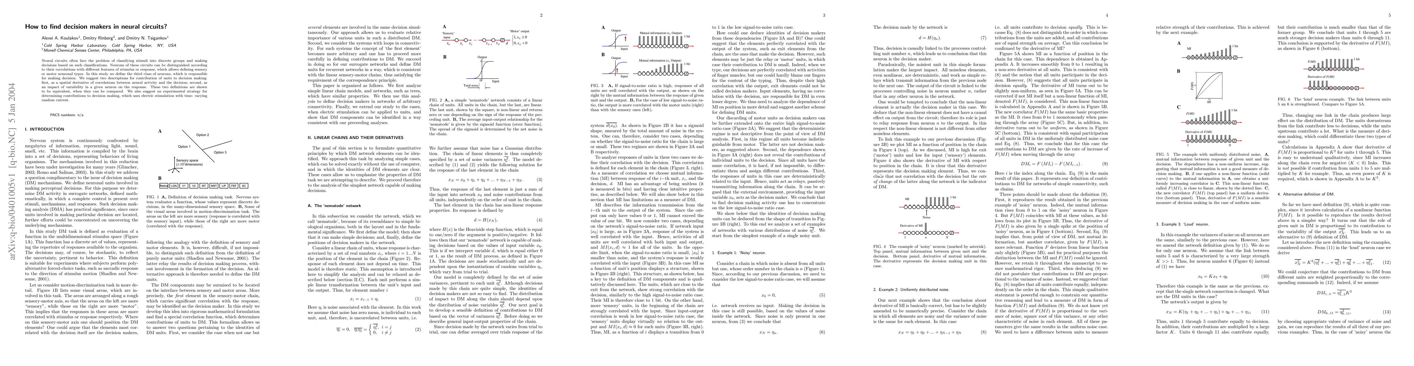 Thumbnail for How to find decision makers in neural circuits?