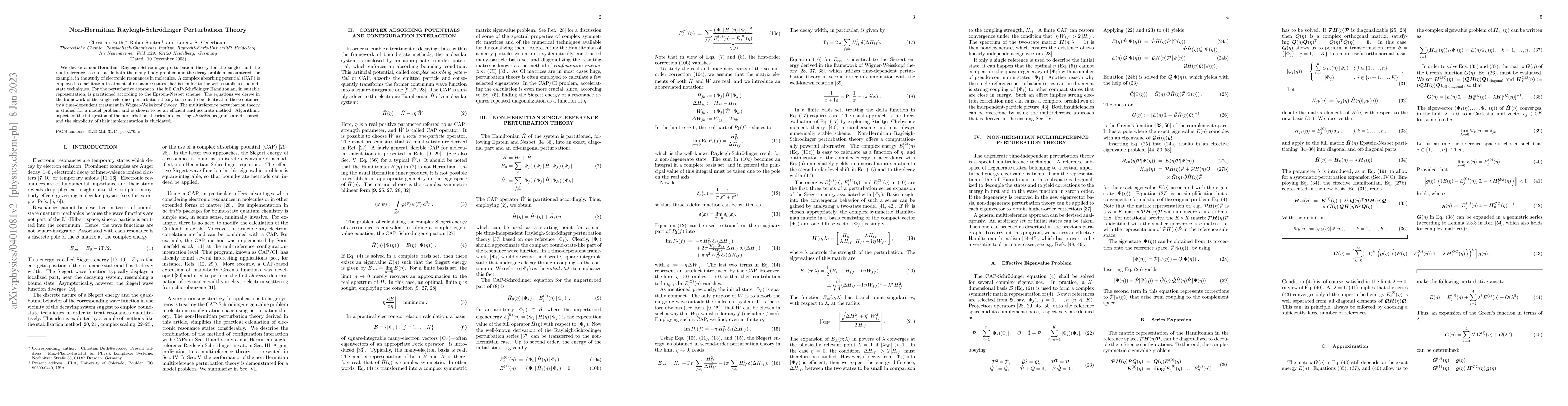Thumbnail for Non-Hermitian Rayleigh-Schroedinger Perturbation Theory