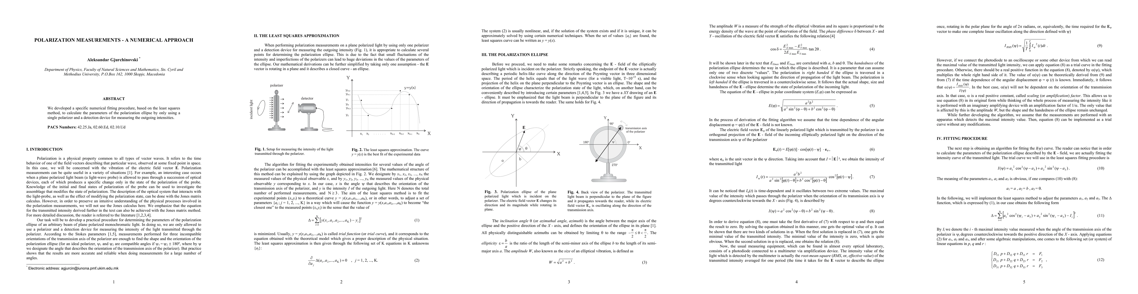 Thumbnail for Polarization Measurements - A Numerical Approach