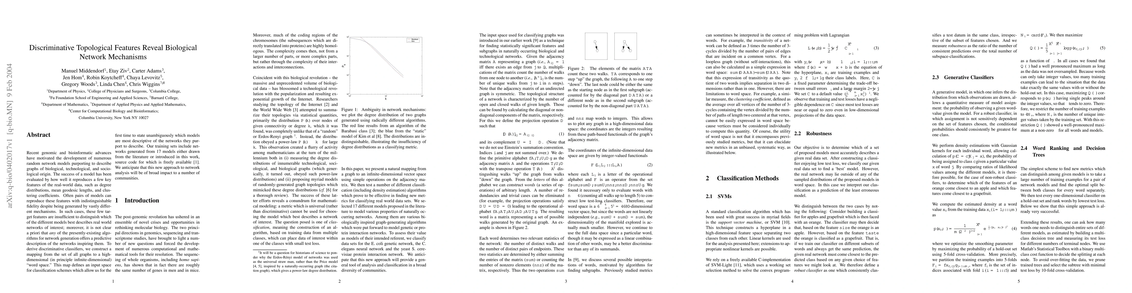Thumbnail for Discriminative Topological Features Reveal Biological Network Mechanisms