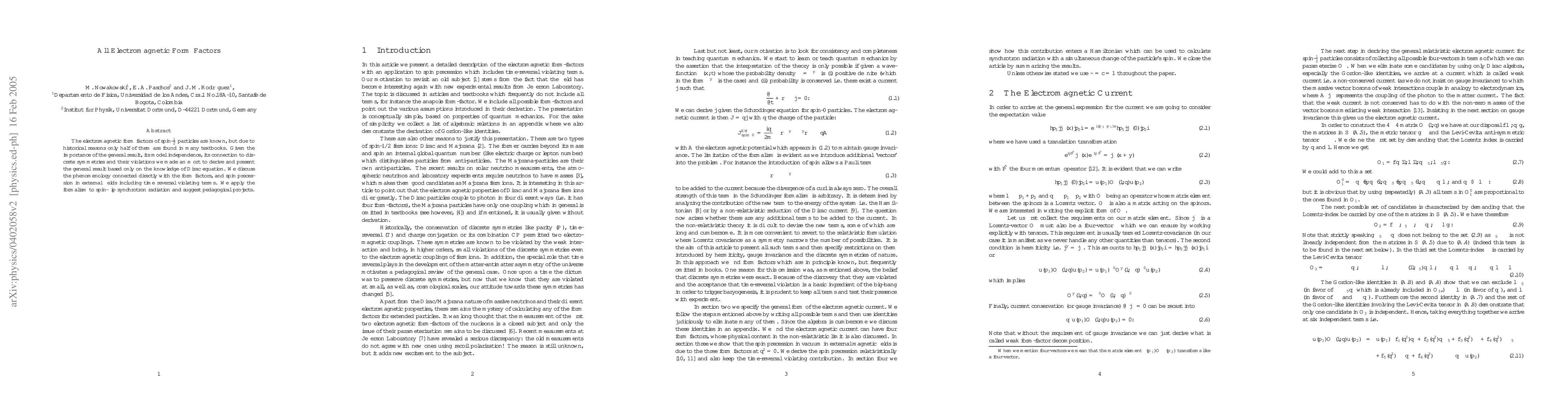 Thumbnail for All electromagnetic form factors