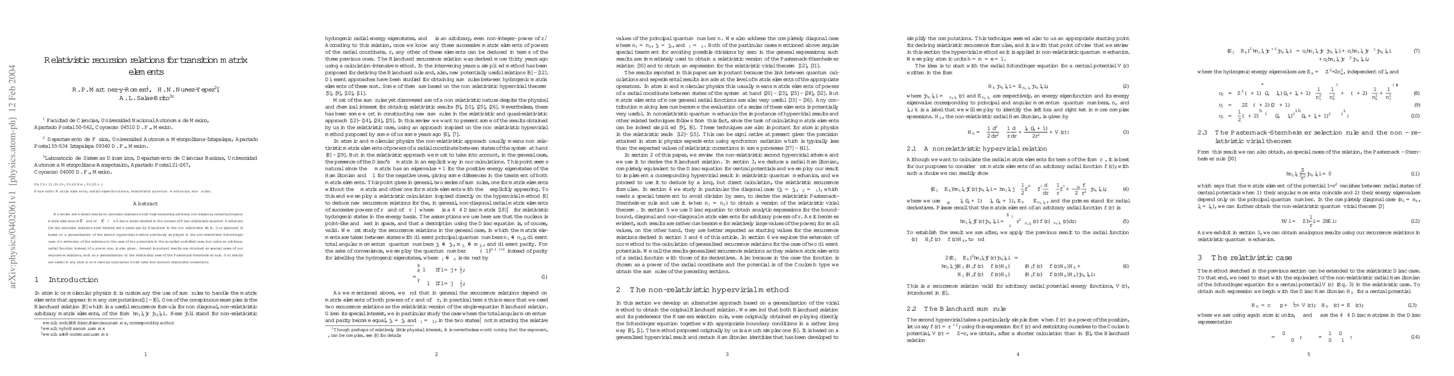 Thumbnail for Relativistic recursion relations for transition matrix elements