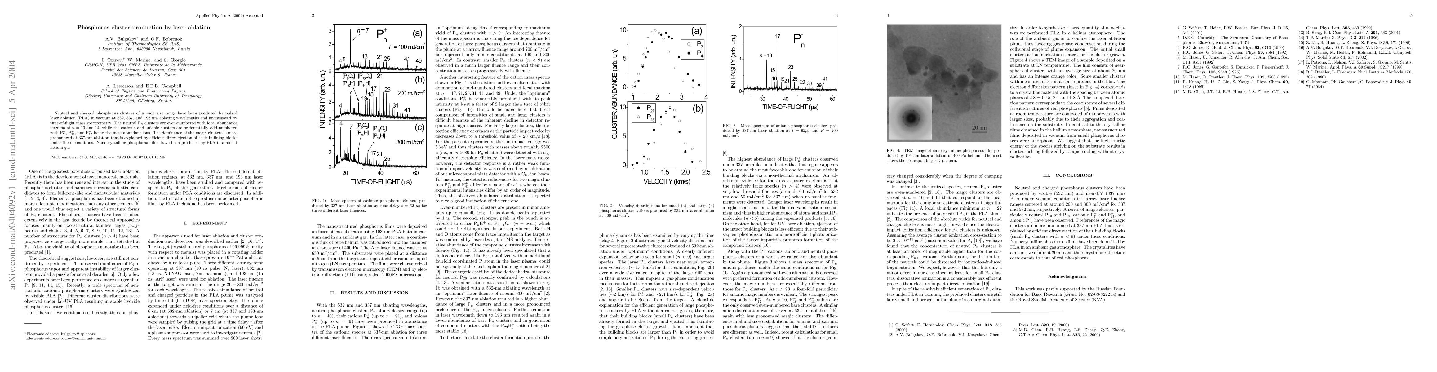 Thumbnail for Phosphorus cluster production by laser ablation