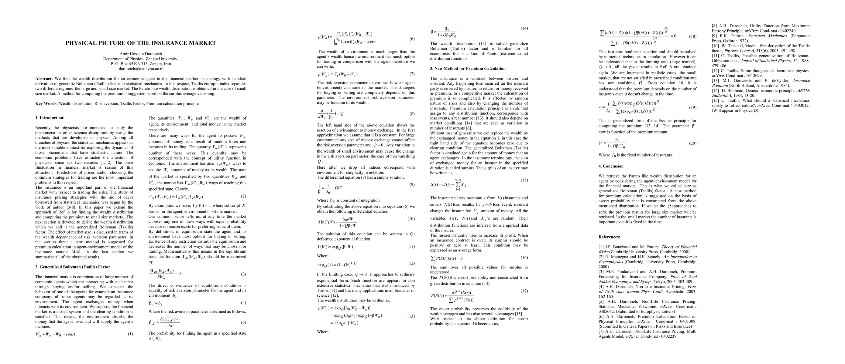 Thumbnail for Physical Picture of the Insurance Market