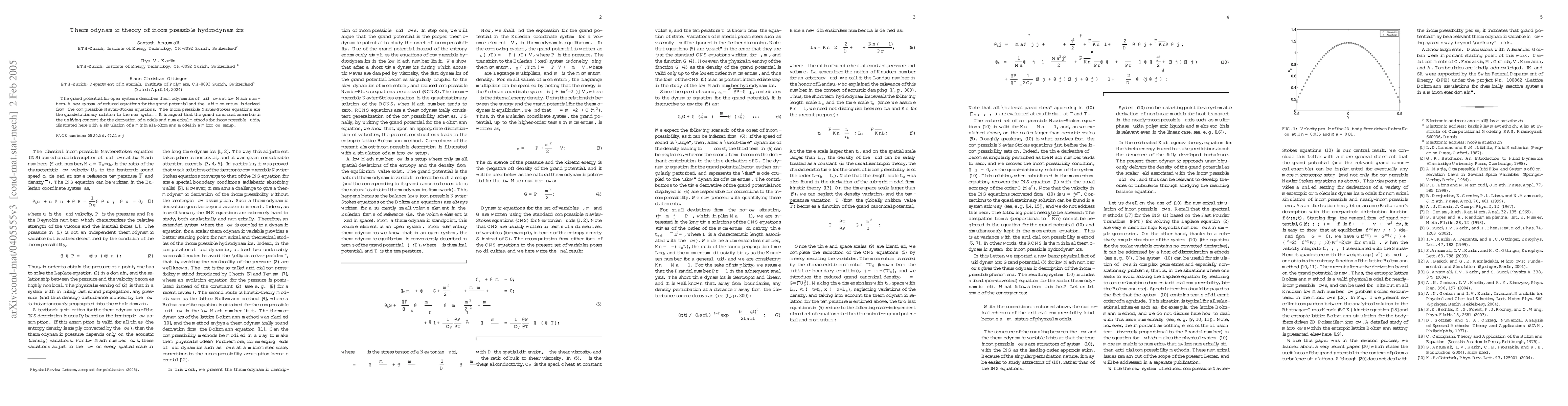Thumbnail for Thermodynamic Theory of Incompressible Hydrodynamics