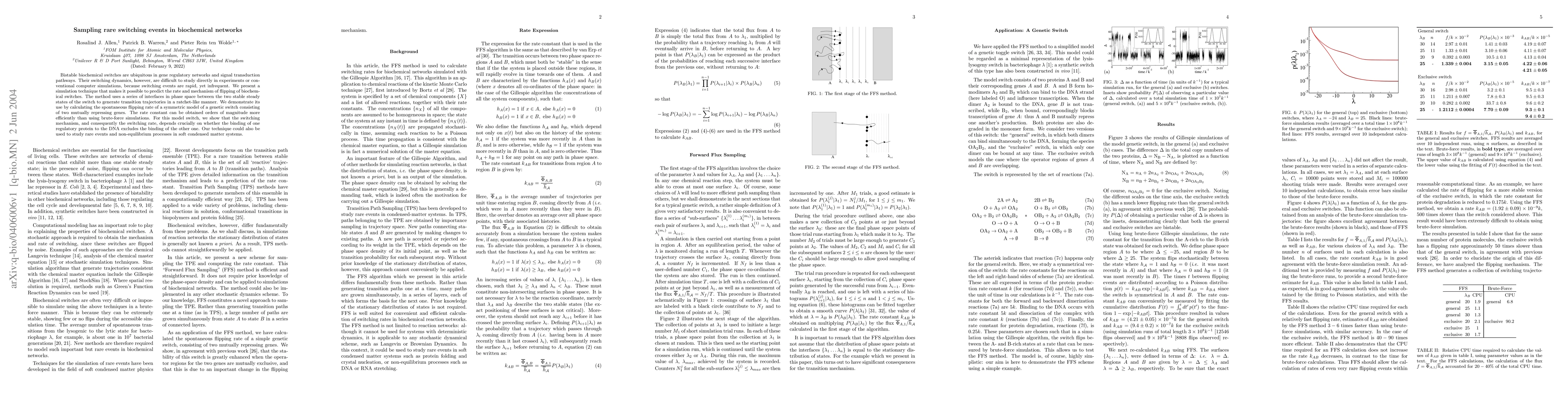Thumbnail for Sampling rare switching events in biochemical networks
