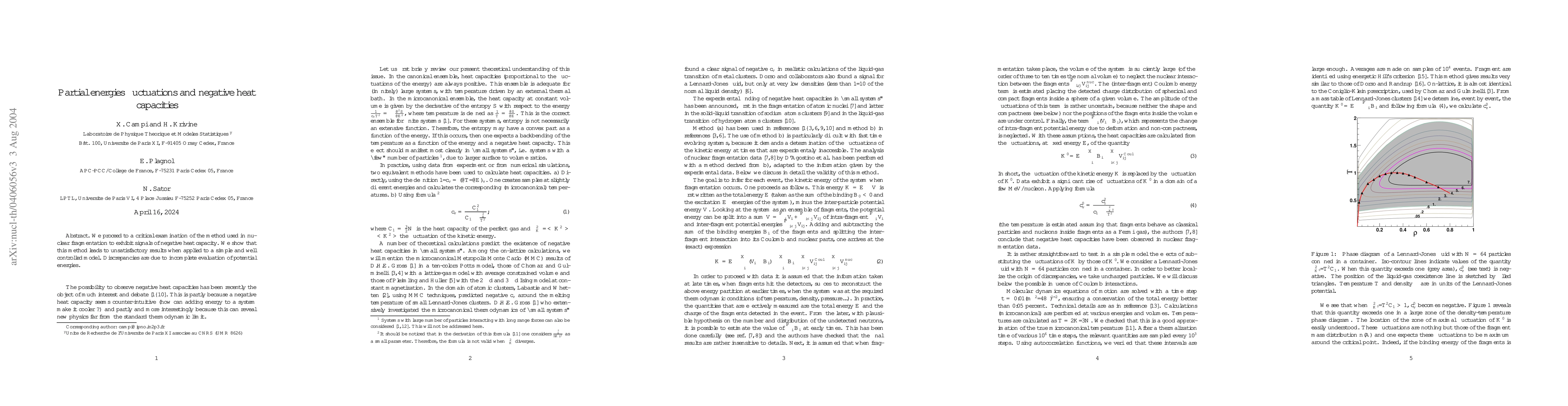 Thumbnail for Partial energies fluctuations and negative heat capacities