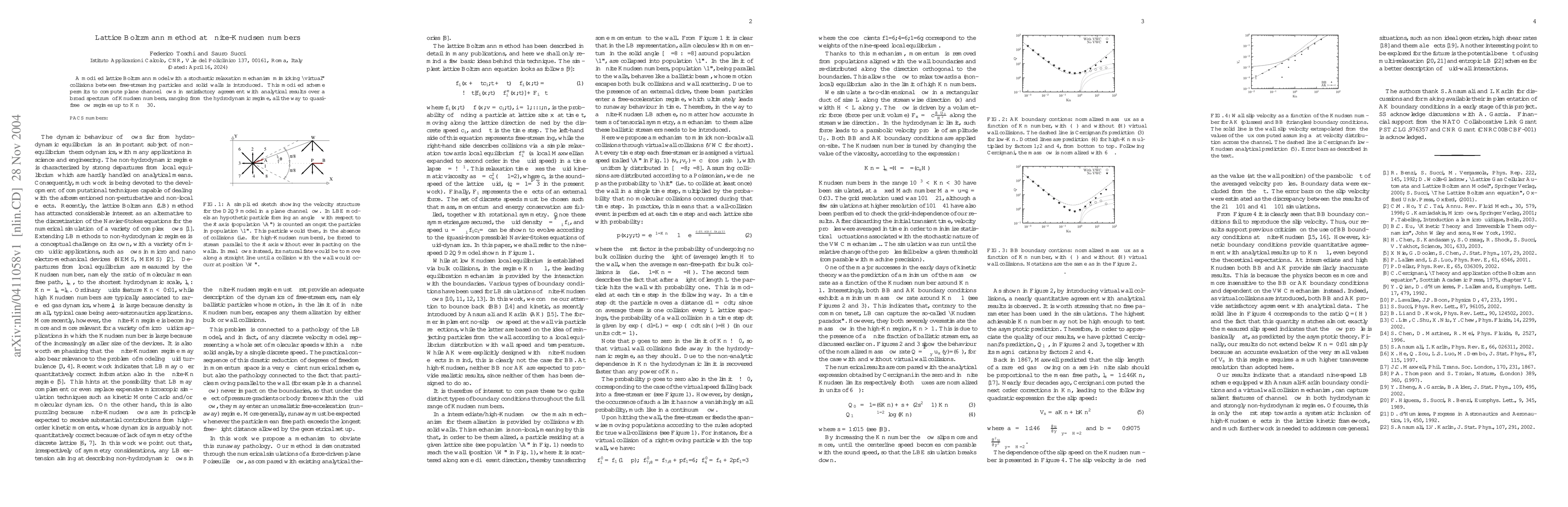 Thumbnail for Lattice Boltzmann method at finite-Knudsen numbers