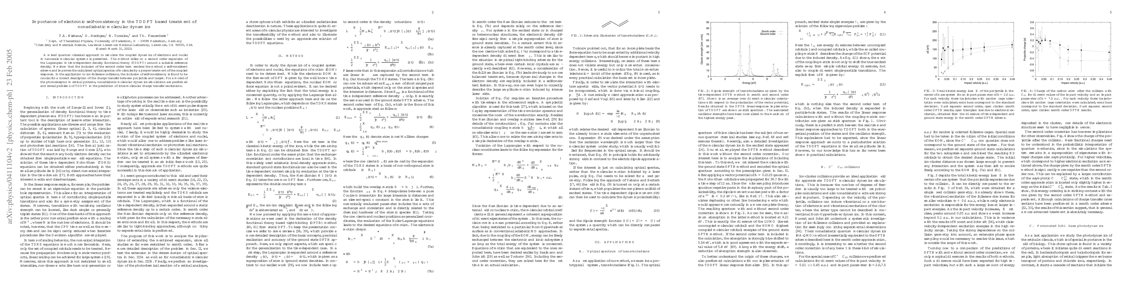 Thumbnail for Importance of electronic self-consistency in the TDDFT based treatment
  of nonadiabatic molecular dynamics
