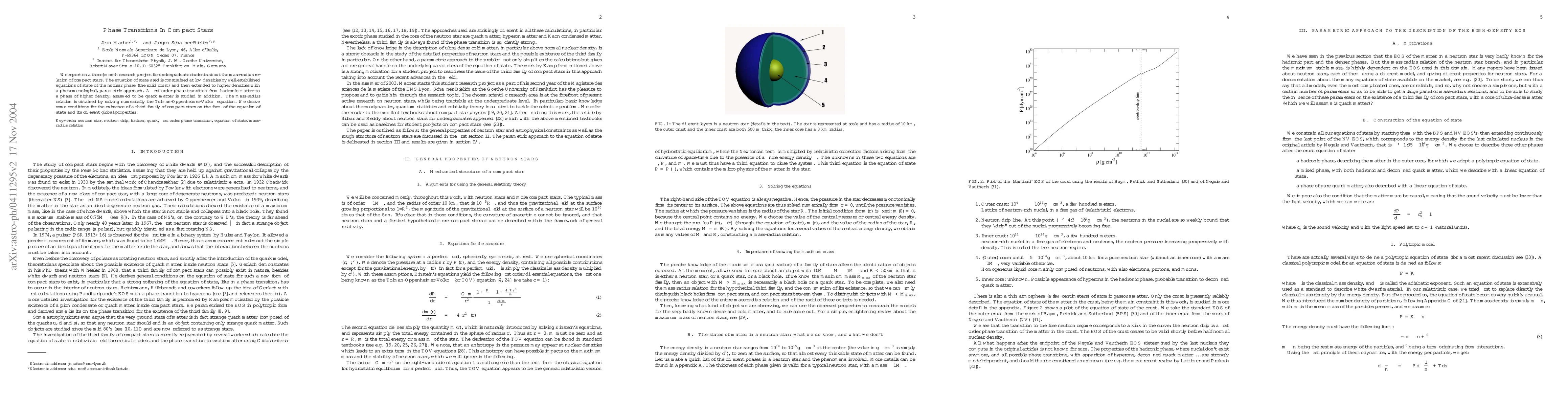 Thumbnail for Phase Transitions In Compact Stars