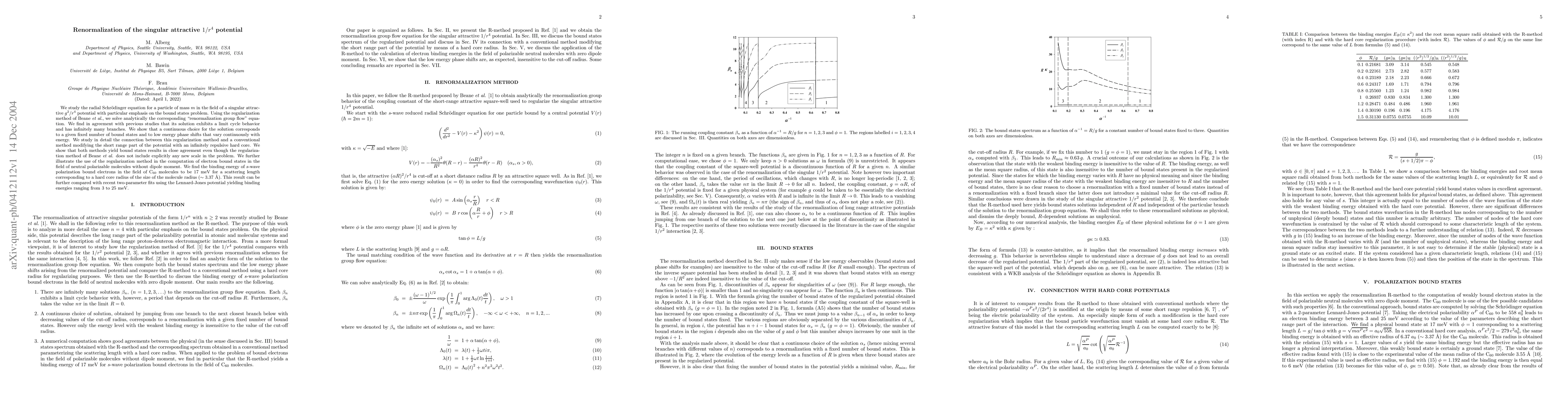 Thumbnail for Renormalization of the singular attractive $1/r^4$ potential