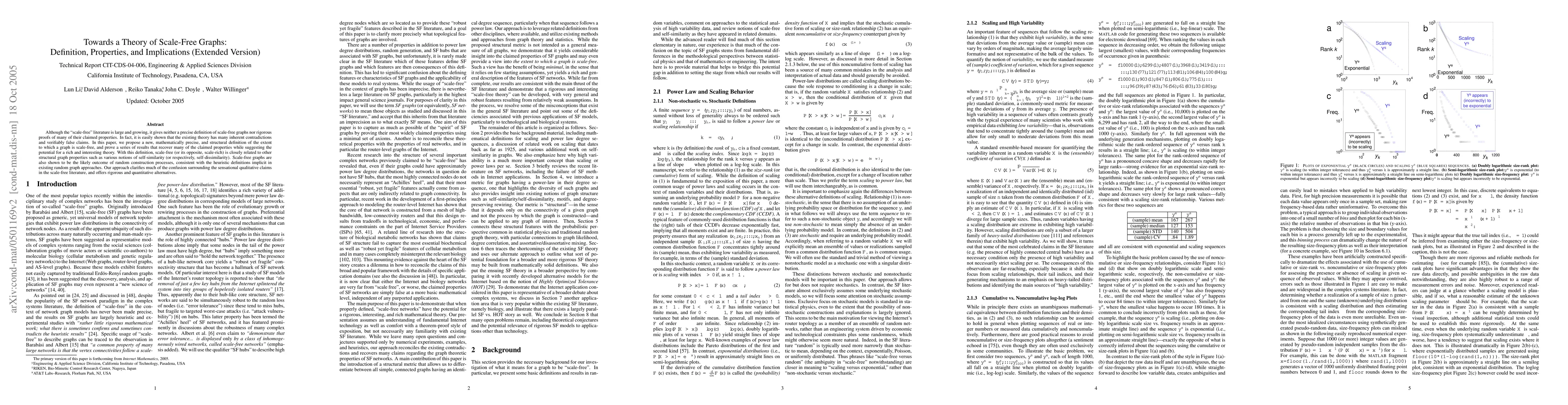 Thumbnail for Towards a Theory of Scale-Free Graphs: Definition, Properties, and
  Implications (Extended Version)