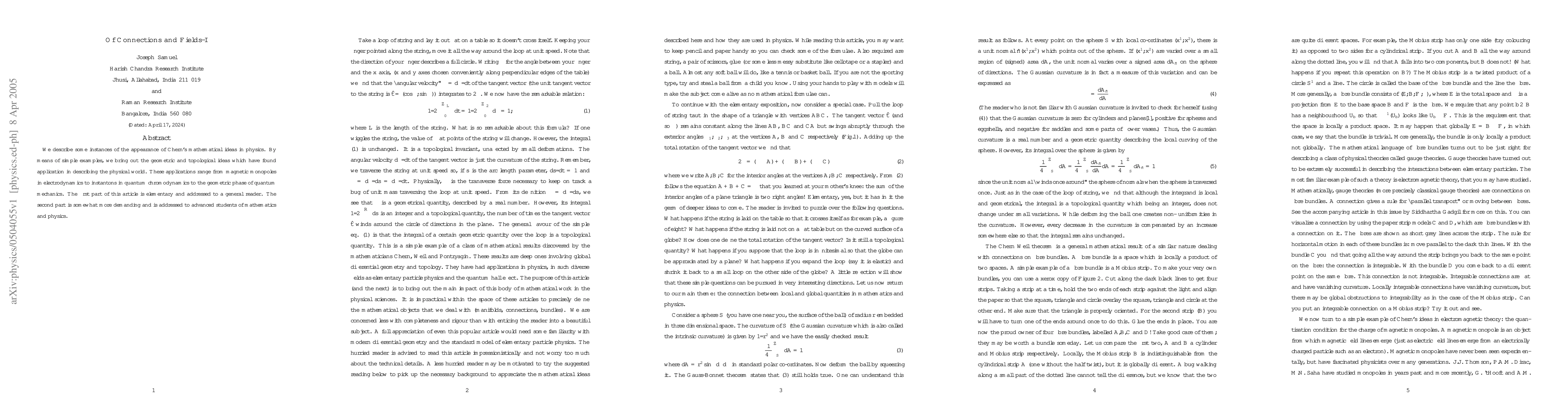 Thumbnail for Of Connections and Fields