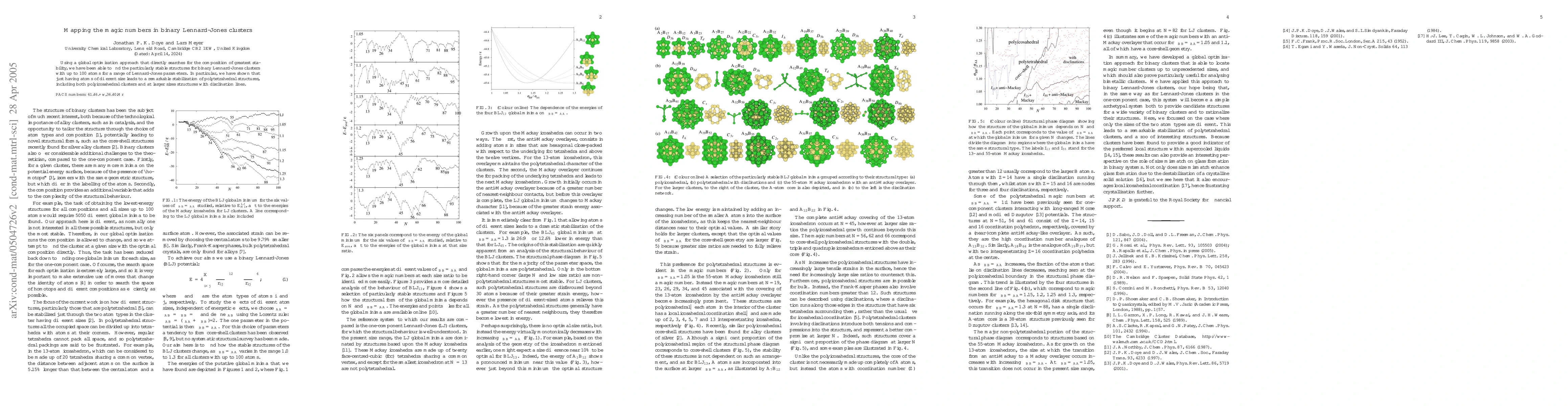 Thumbnail for Mapping the magic numbers in binary Lennard-Jones clusters