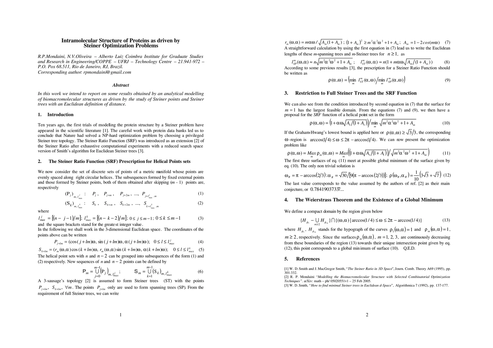 Thumbnail for Intramolecular Structure of Proteins as driven by Steiner Optimization
  Problems