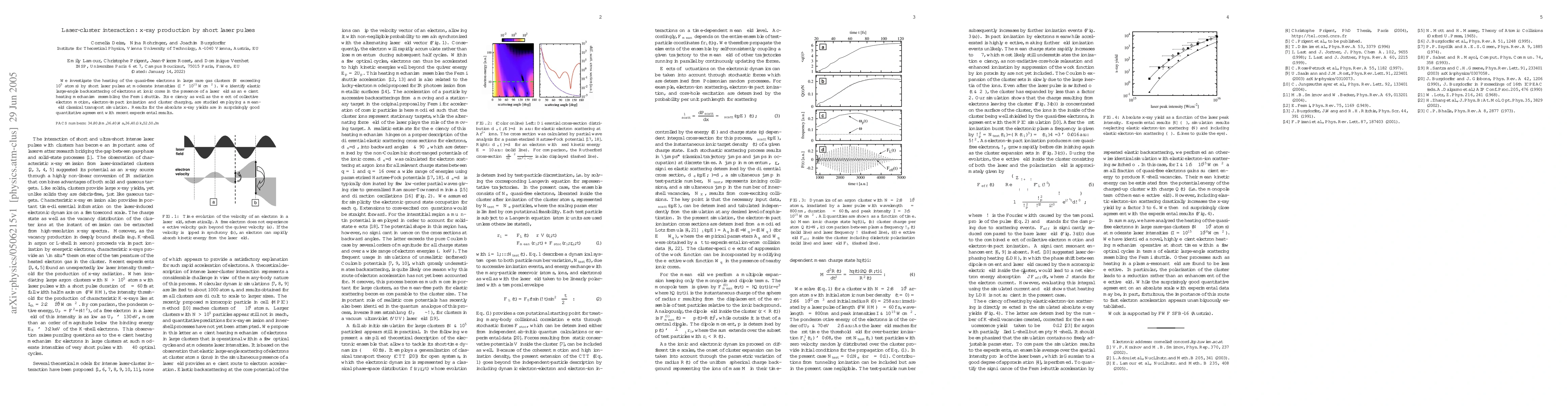 Thumbnail for Laser-cluster interaction: x-ray production by short laser pulses