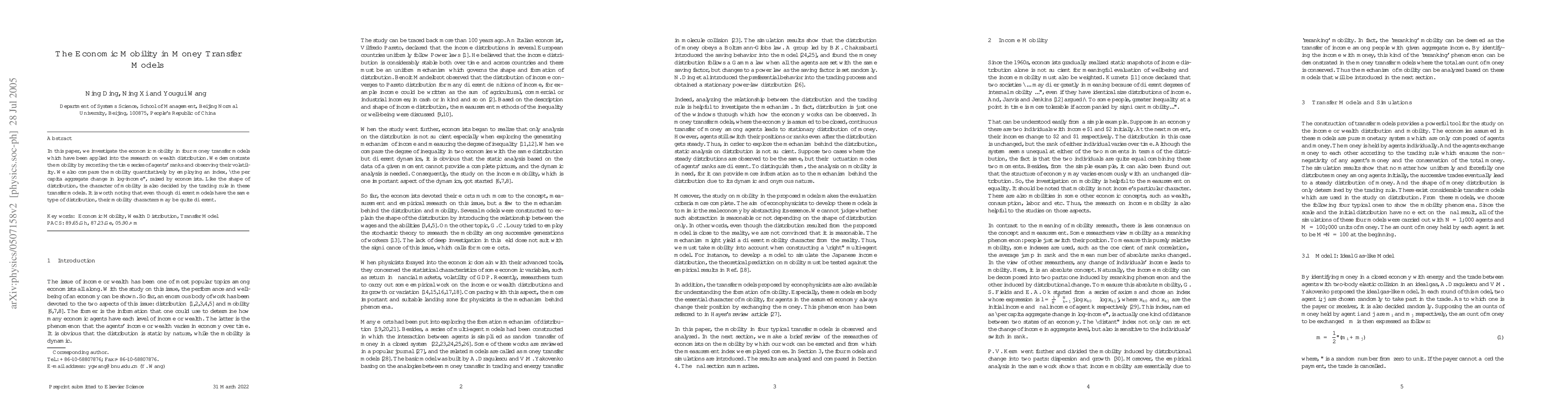Thumbnail for The Economic Mobility in Money Transfer