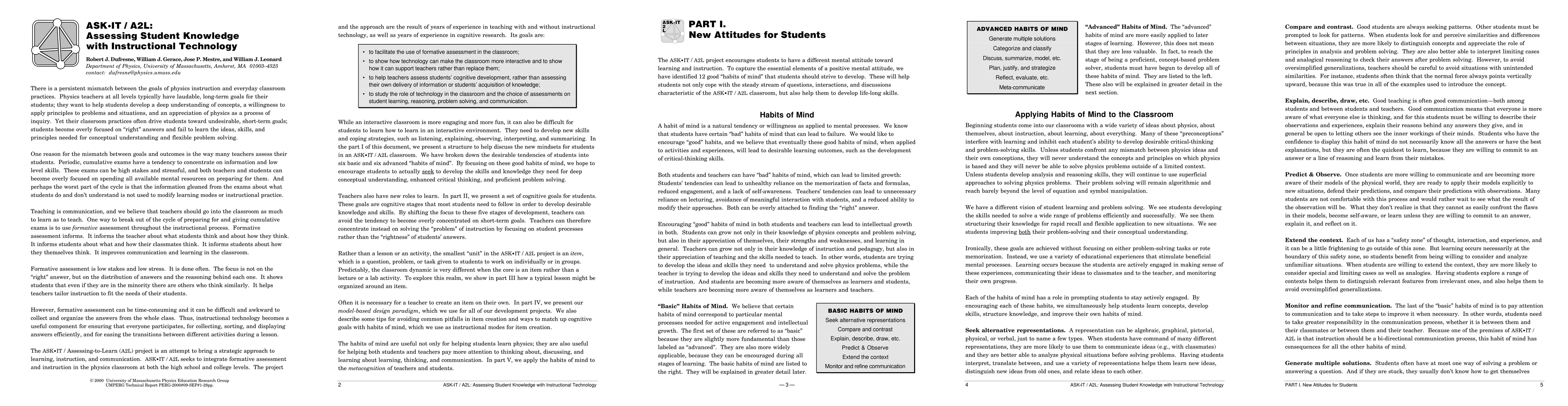 Thumbnail for ASK-IT/A2L: Assessing student knowlede with instructional technology