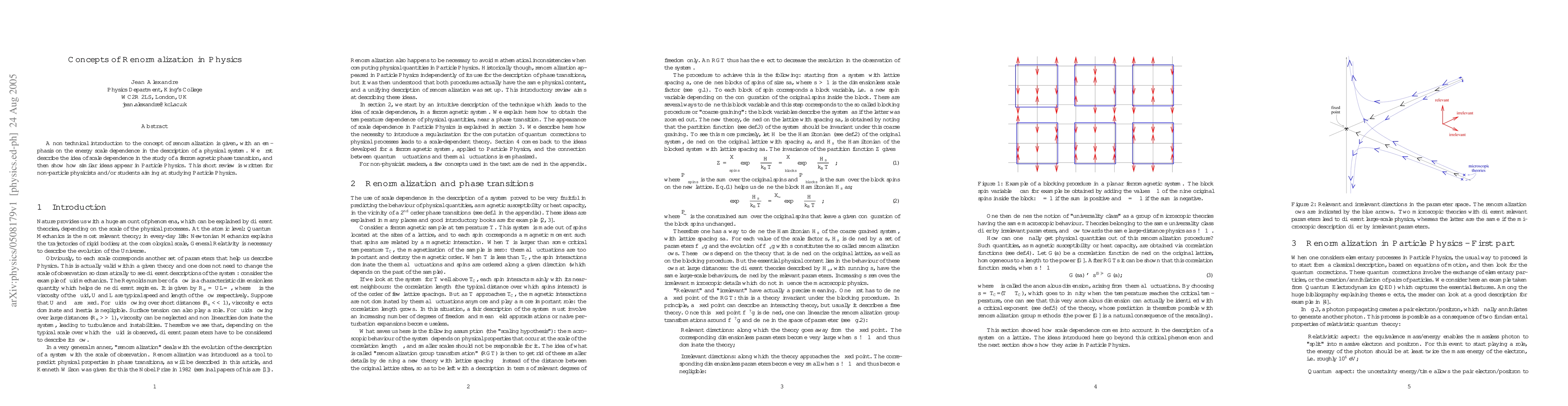 Thumbnail for Concepts of Renormalization in Physics