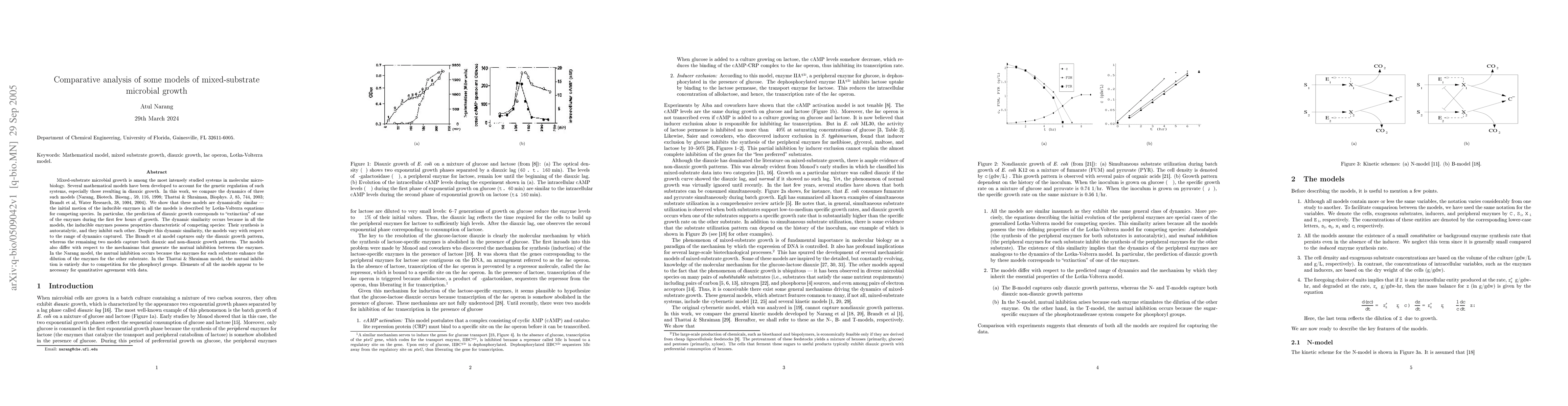 Thumbnail for Comparative analysis of some models of mixed-substrate microbial growth
