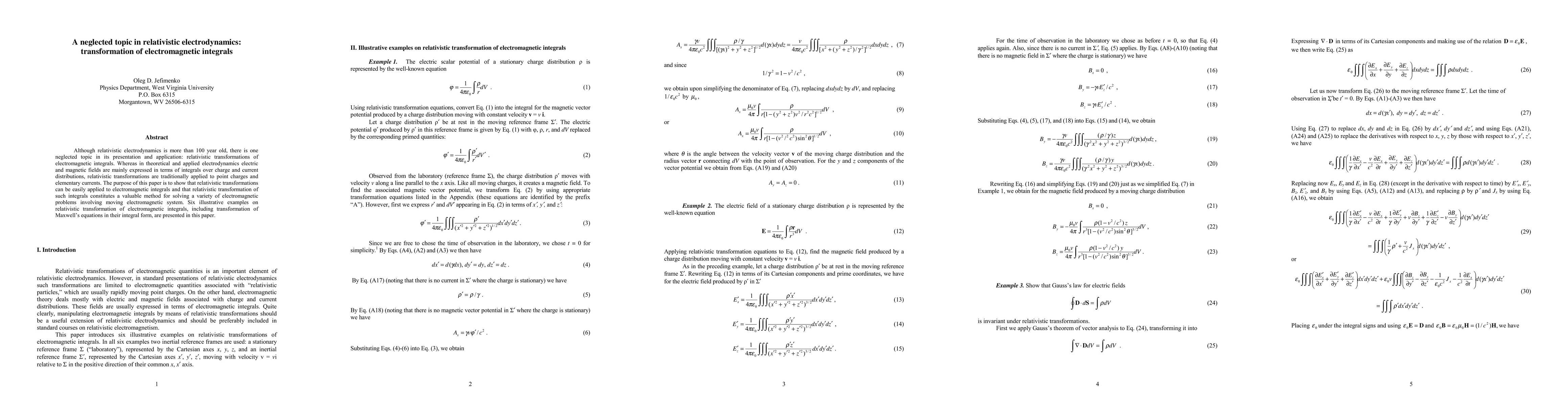 Thumbnail for A neglected topic in relativistic electrodynamics: transformation of
  electromagnetic integrals