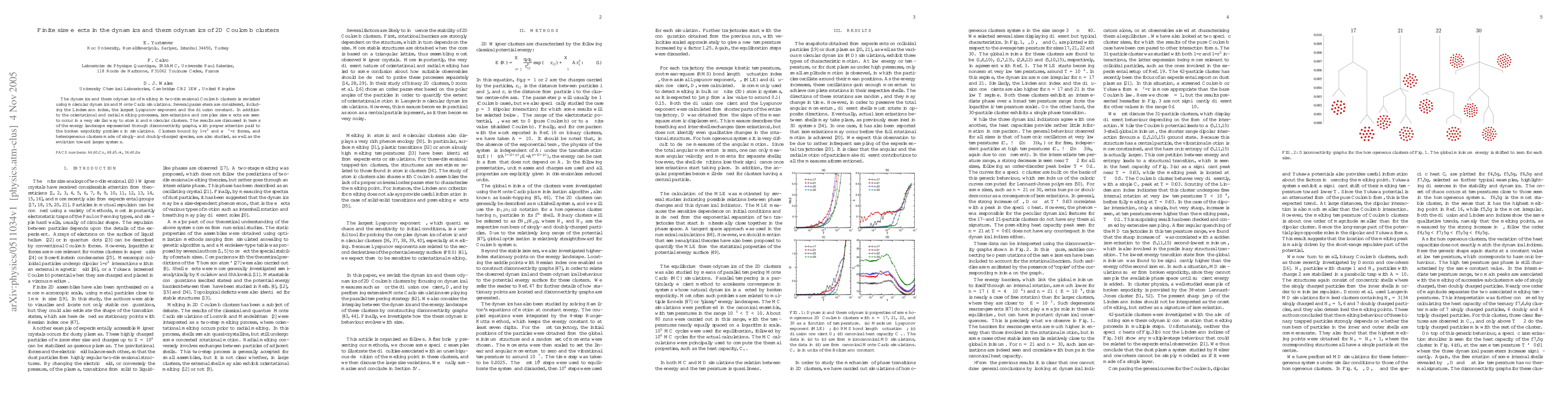 Thumbnail for Finite size effects in the dynamics and thermodynamics of 2D Coulomb
  clusters
