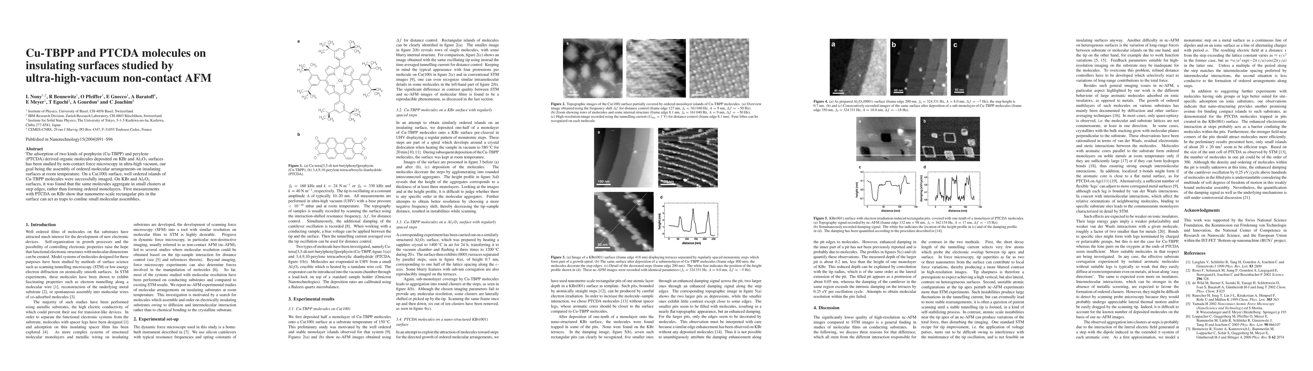 Thumbnail for Cu-TBPP and PTCDA molecules on insulating surfaces studied by
  ultra-high-vacuum non-contact AFM