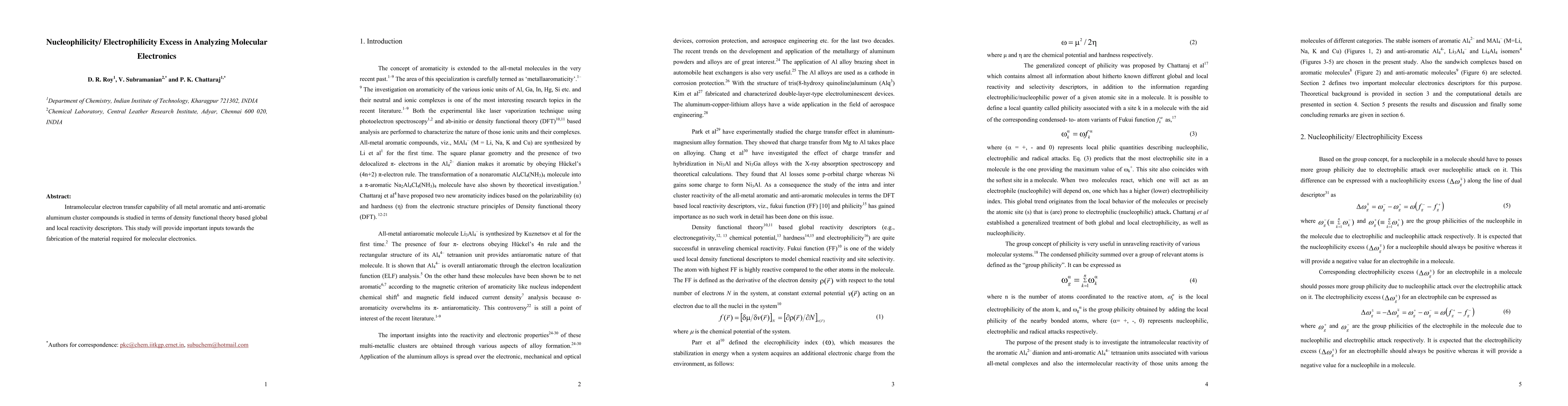 Thumbnail for Nucleophilicity/Electrophilicity Excess in Analyzing Molecular
  Electronics