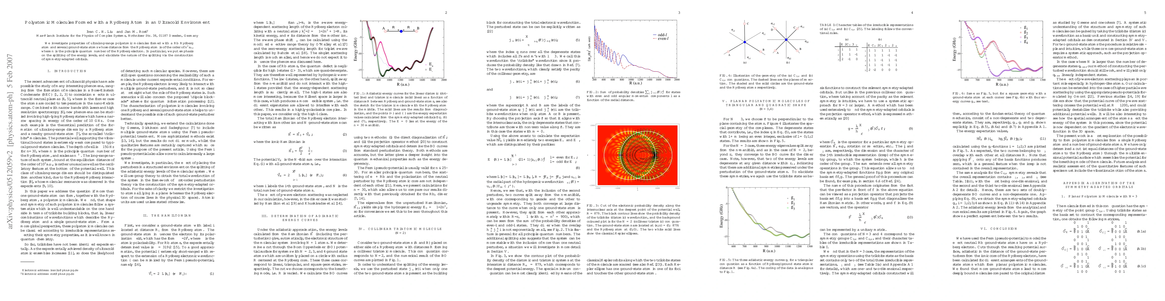 Thumbnail for Polyatomic Molecules Formed with a Rydberg Atom in an Ultracold
  Environment
